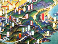 電気大博覧会会場全景図絵/大大阪市街電鉄線路図/三電力送電線路図/郊外電鉄線路図（鳥瞰図）吉田初三郎画
