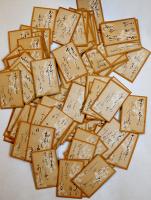 明治天皇御百首（百人一首）絵入り各100枚揃い　紙タトウ入　戦前