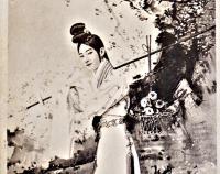 支那名優梅蘭芳絵葉書　モノクロ写真1枚　大正〜戦前　