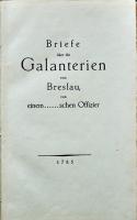 （独）「ドイツ人将校からのブレスラウの勇敢さについての手紙」彩色リトグラフ4葉入　1912年