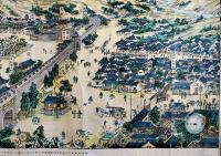 清國盛京奉天府城之図（カラー奉天城鳥瞰図）画作兼印刷発行日本橋区・鈴木源四郎　明治27年