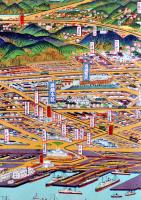 大連（カラー鳥瞰図）吉田初三郎画　表紙欠　ジャパン・ツーリスト・ビューロー大連支部　昭和4年