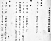 中野中学校関係者名簿　非売　中野中学校校友会/武陵会　昭和14年