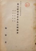 ㊙海軍省歳入歳出予定計算書各目明細書綴り　海軍省　明治42年