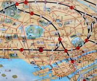 大東京案内図（鳥瞰図）日光伊豆箱根江の島鎌倉付（株）旅行案内社　昭和16年