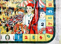オリンピック大競技双六　小林永二郎画　B2判　並品「少年倶楽部」附録　大日本雄弁会　大正9年