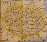携帯用折疊式大東京地図　折帖版　松栄堂版　昭和18年