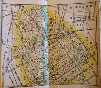 携帯用折疊式大東京地図　折帖版　松栄堂版　昭和18年