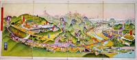 善光寺より仙壽閣へ（小判鳥瞰図）吉田初三郎画　長野電鉄(株)　昭和4年