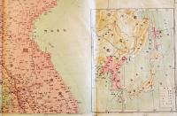 戦勝紀念地図　彩色銅版刷　表紙付　毎日新聞社　明治38年