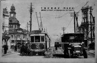 絵葉書　東京名所・銀座通り　モノクロ写真版4枚　並品　戦前