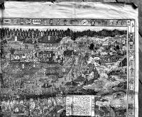 改正成田山全図　61×45.5㎝　細密銅版画　画作発行人三橋吉兵衛　明治28年