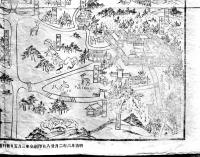 奈良名所早見図　39.5×27.5㎝　木版摺り　奈良市筒井梅吉著　明治36年