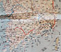 朝鮮地図　66×45㎝  250万分之一縮尺　色刷　発行所発行年不記載　戦前