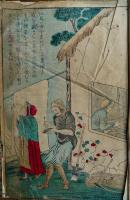 衣喰住之内家職幼絵解之図「泰西偉人伝」彩色木版画12枚　曜齋国輝(二代歌川国輝)　文部省発行　明治初期刷り　