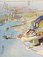 三信鉄道　常光画（鳥瞰図部分36×16㎝）両面印刷並上品　三信鉄道株式会社　戦前