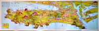 春の房総（鳥瞰図部分58×18㎝）両面印刷並上品　房総観光協会　昭和7年