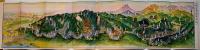 甲斐御嶽昇仙峡　常光画（鳥瞰図部分77.5×18㎝）両面印刷並上品　朗月堂書店　昭和2年