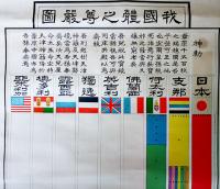我國體之尊厳圖  佐藤範雄著  194×57㎝掛図 桐箱入 美品　国体神勅普及会　大正4年