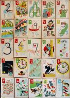 小学二年オサラヒカルタ読方修身　吉澤廉三郎画　各札47枚揃い　箱　並品　鈴木仁成堂　昭和11年