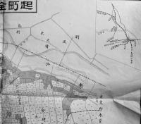 起町全図　銅版墨刷り54×39㎝　並品　丁己会発起　大正11年