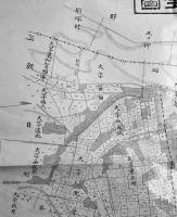 起町全図　銅版墨刷り54×39㎝　並品　丁己会発起　大正11年