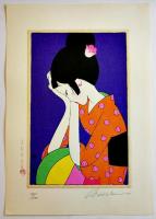 「儚夢(ろまん)」絵師・林静一　多色刷り木版画5枚組　限定300部ナンバー入　帙＆輸送箱入　(株)京都版画院　1978年