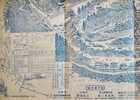 上州四万温泉全図(鳥瞰図) 54×38㎝ 単色銅版刷袋付並上品　田村茂三郎著作発行　大正10年