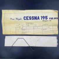 木製模型飛行機　東京模型 CESSNA セスナ195GASMODEL ガスモデル AIRPLANE　未組立　箱サイズ49×10.5×5㎝  昭和30年代