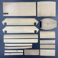 木製模型　SANWAサンワ M-36TANK中型戦車　箱22×11.5×3㎝　完成全長約16cm　昭和30年代