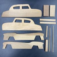 木製模型自動車　トヨペットクラウン 科学工作教材 車体全長約18cm 部品の欠品あり  昭和30年代