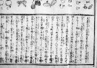 草木撰種録　46.5×35.5㎝木版一枚摺袋付美品　伏見谷木氏施印　安政2年