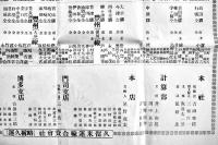 九州線久運同盟店一覧　53.5×39.5㎝並上品　久留米運輸合資会社　大正3年