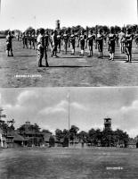満蒙開拓青少年義勇軍訓練所絵葉書　モノクロ写真版8枚袋付　茨城県東茨城郡下中妻村　戦前