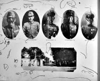 第二次ノモンハン事件出動記念写真帖　生駒部隊　31×22.5㎝　落書き多　昭和14年