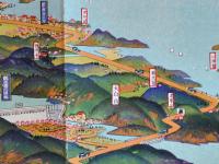 鳥瞰図　旅順（関東州）初三郎画　鳥瞰図部分75×18㎝並上品　表紙僅汚れ　南満洲鉄道(株)鉄道部発行　昭和4年