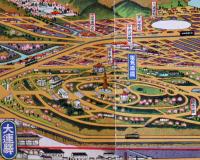 鳥瞰図　大連（関東州）初三郎画　鳥瞰図部分75×18㎝並上品　南満洲鉄道(株)鉄道部発行　昭和4年