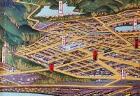 鳥瞰図　大連（関東州）初三郎画　鳥瞰図部分75×18㎝並上品　南満洲鉄道(株)鉄道部発行　昭和4年