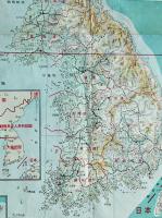 朝鮮明細地図　53×37.5㎝カラー　縮尺百八十万分之一　大日本雄弁会講談社　戦前