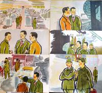 戦時紙芝居「工場部隊」全24枚揃い　小貫武雄原作/戸塚春雄作画　並上品　大日本画劇株式会社　昭和16年