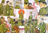 戦時紙芝居「工場部隊」全24枚揃い　小貫武雄原作/戸塚春雄作画　並上品　大日本画劇株式会社　昭和16年