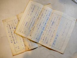 ４Ｓと「ホトトギス」高屋窓秋草稿　ペン書400字原稿箋2枚　戦後