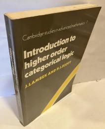 Introduction to higher order categorical logic