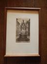 銅版画　Anvers Puits　Quentin Metsys　クエンティン・メッツィス　　Belgique　エッチング　額サイズ25cm-19cm