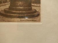 銅版画　Anvers Puits　Quentin Metsys　クエンティン・メッツィス　　Belgique　エッチング　額サイズ25cm-19cm