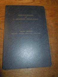 Reminiscences of a Japanese Penologist by Akira Masssaki– Japan Criminal Policy Association　1964　科学警察研究所古畑種基旧蔵書巻頭献呈ページ切取　