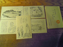 宮尾しげを氏作　大島情緒　漫画漫文　戦前絵葉書5種タトウ付　日本旅行登山教会発行