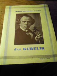 JAN KUBELIK Theatre　des　Champs-Elysees　1928年プログラムパンフ