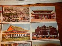 戦前　朝鮮名所絵葉書　8枚　京城日之出商行　発行
京城朝鮮銀行、京城朝鮮総督府、京城昌徳宮仁政殿、京城昌徳宮敦花門、京城景福宮慶会楼、京城朝鮮鉄道ホテル、京城市街の中央、宮城バコタ公園石仏塔

