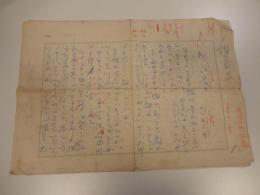 木々高太郎草稿ペン書400字原稿用紙2枚完　「新しい音を」昭和31年探偵小説年間原稿
木々高太郎

